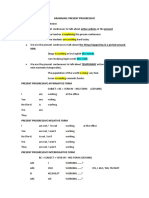 Present Progressive Tense Guide and Examples