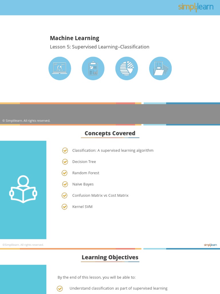 Lesson 5 - Supervised Learning-Classification | PDF | Statistical ...