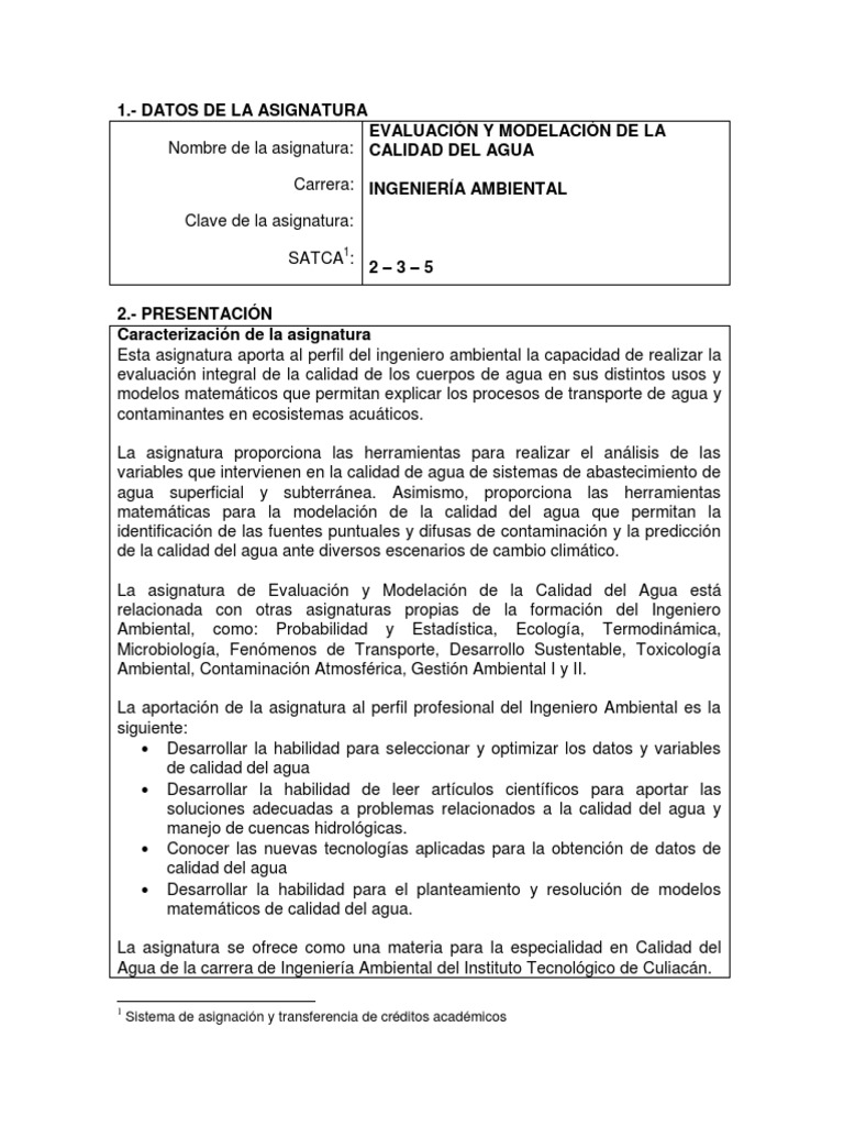 Programa EMCA PDF | PDF | Agua | Entorno natural