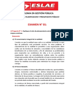 PEI POI CEPLAN Gestión Pública Examen Módulo 1