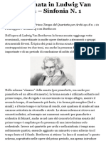 Ludwig Van Beethoven : Sinfonia N. 1 - Forma Sonata