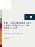 ERP - Accounting Hub Cloud - Adoption Trends and Best Practices Q&A