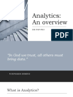 Analytics: An Overview: Isb Pgp-Pro