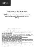 Ee-8701 High Voltage Engineering: Topic