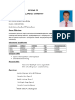 Resume Of: Abul Kashem Chowdhury