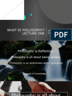 Lecture - I What Is Philosophy 13-07-2020