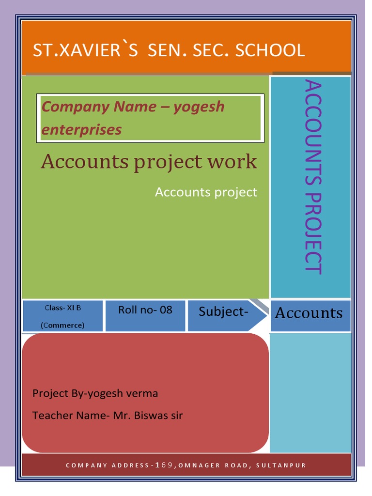 Accounts Project: Yogesh Enterprises | PDF | Bookkeeping | Debits And ...