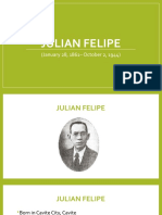 Julian Felipe: (January 28, 1861 - October 2, 1944)