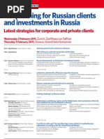 Tax Planning For Russian Clients and Investments in Russia