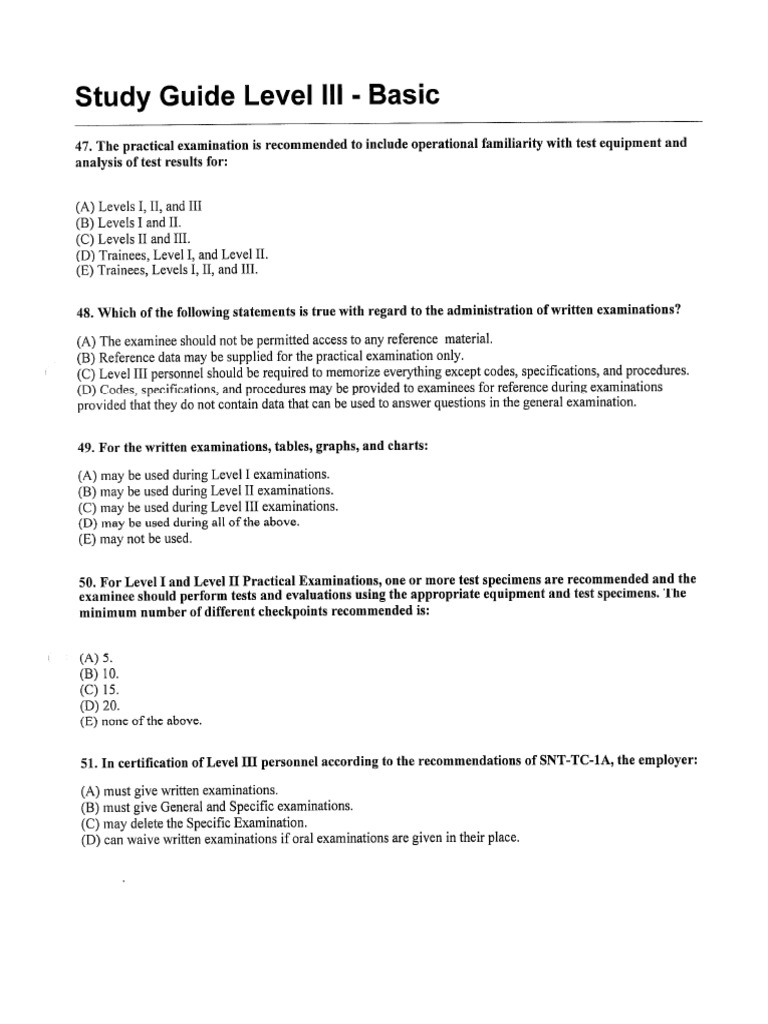 Copy of ASNT LEVEL III in Basic Questions and Answers Part6 PDF