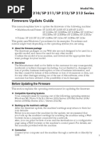 SP 210/SP 211/SP 212/SP 213 Series Firmware Update Guide: Before Updating The Firmware