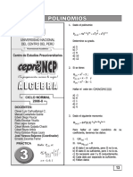 Práctica #03 - Álgebra - CN-2008II - Polinomios