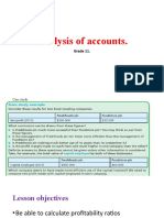 Analysis of Accounts.: Grade 11
