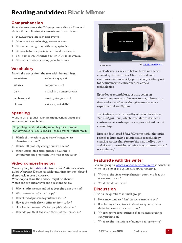 12 G C BlackMirror Technology Lesson Plan PDF