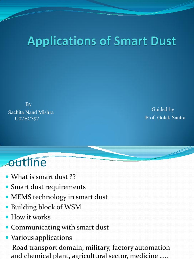 Overview of Smart Dust Technology | PDF | Computer Network | Electrical ...