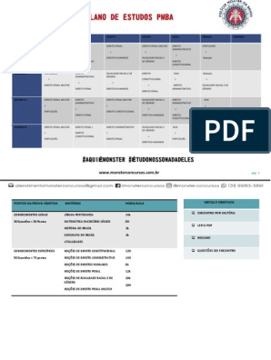 Plano de Estudos PMBA, PDF, Science