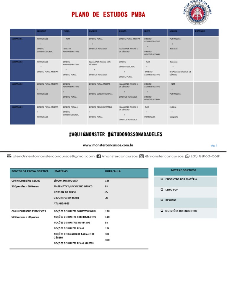EDITAL MONSTER CONCURSOS - PM BA - Baixar pdf de