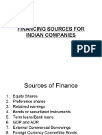 Financing Sources For Indian Companies