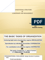 Organizational Structure IN Leadership and Management: Presented by