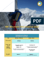 IMF Mountain Film Festival 2020 - Schedule 