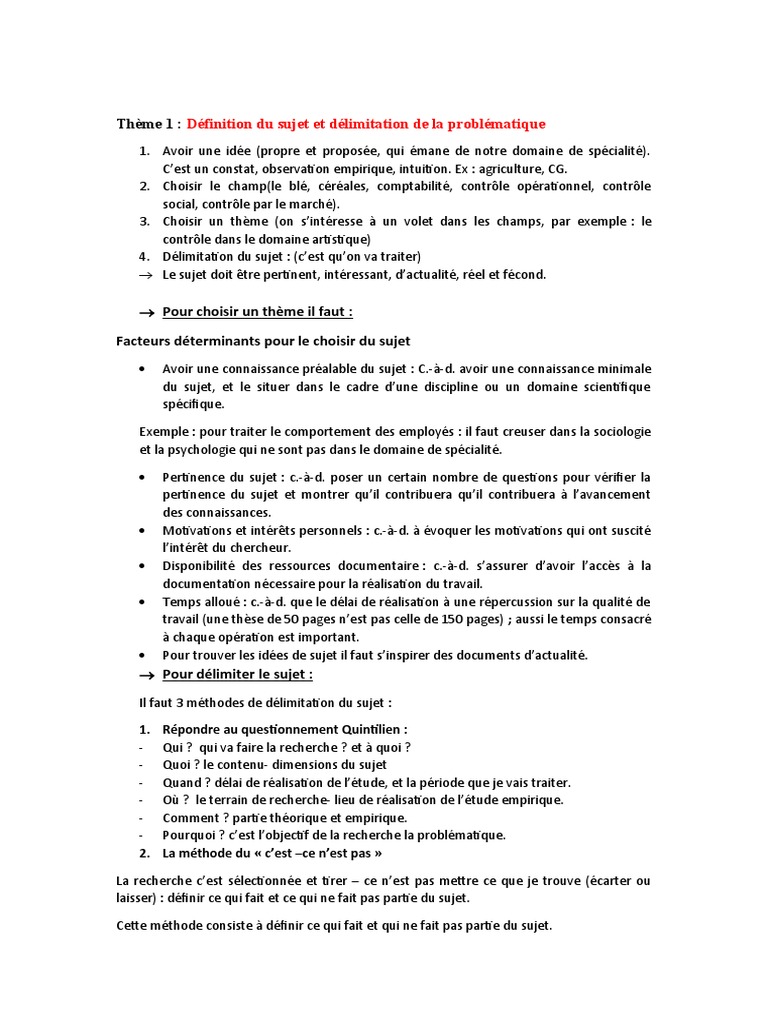 Methodologie De Recherche Resume Final Pdf Theorie Dialectique