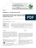 Quinoline: A Versatile Heterocyclic: Saudi Pharmaceutical Journal
