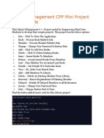 Library Management CPP Mini Project Source Code