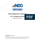 Pan8 Cybersecurity Essentials Lab 5: Managing Certificates: Document Version