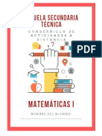 Cuadernillo 1er Grado Matematicas Secundaria Apoyo Contingencia 2020-2021