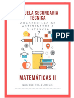 Cuadernillo 2do Grado Matematicas Secundaria Apoyo Contingencia 2020-2021