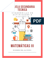 Cuadernillo 3er Grado Matematicas Secundaria Apoyo Contingencia 2020-2021