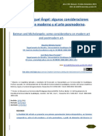 Batman y Miguel Ángel: Algunas Consideraciones Sobre El Arte Moderno y El Arte Posmoderno