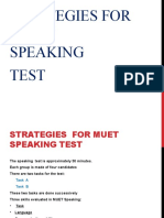 Strategies For Speaking Test