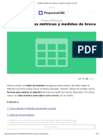 【 TABLA 】Tablas rosca métrica y medidas de agujeros y brocas PDF