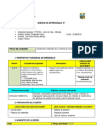 Sesión de Aprendizaje N°: Datos Informativos