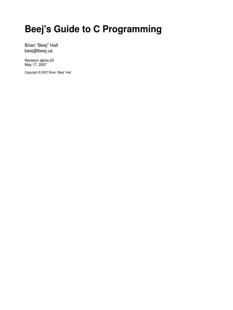C Programming | PDF | Pointer (Computer Programming) | Parameter ...
