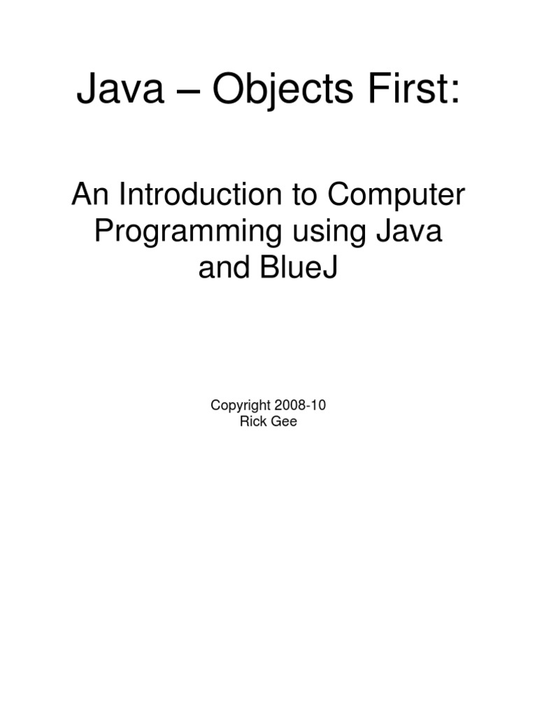 Java - Objects First | PDF | Class (Computer Programming) | Java ...