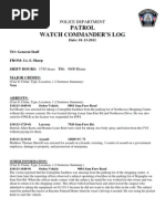 HPD Patrol Watch Log 1-13-11 Night