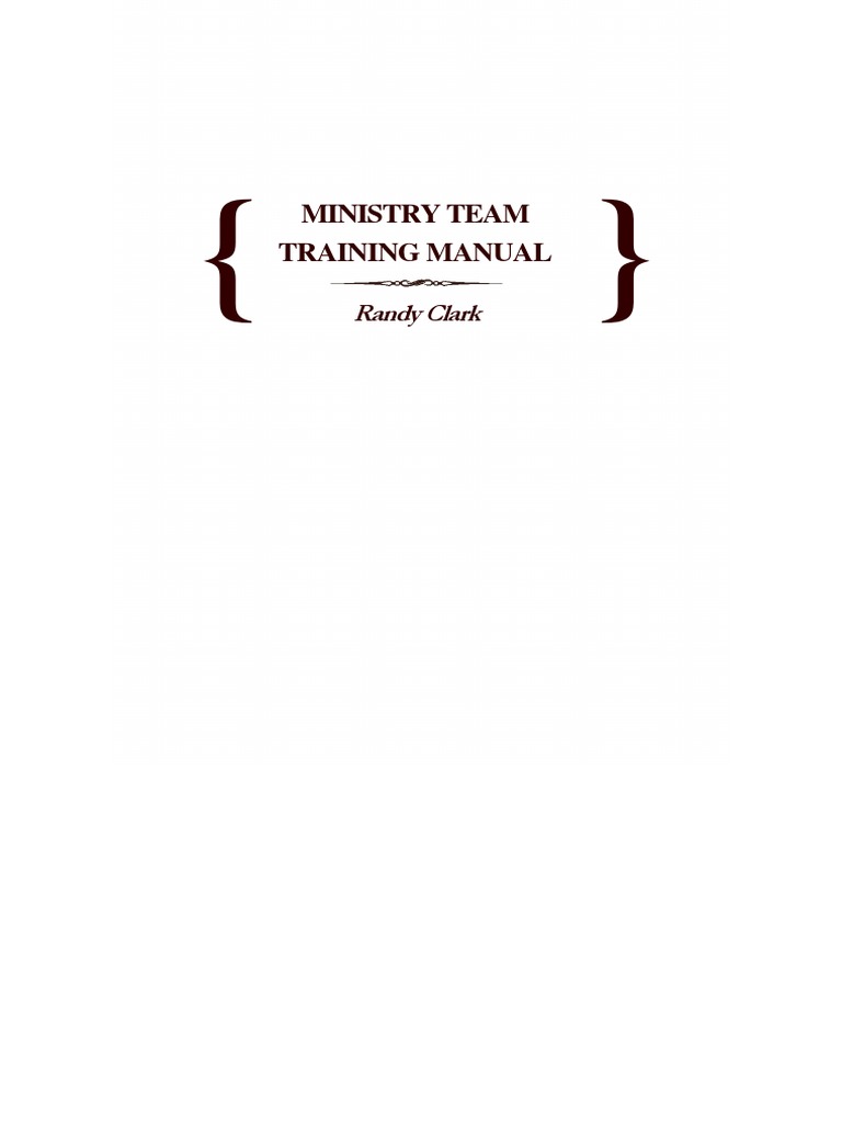 Ministry Team Training Manual PDF | PDF | Grace In Christianity | Prayer