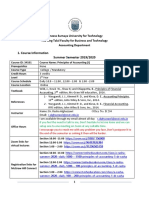 Course Information Summer Semester 2019/2020