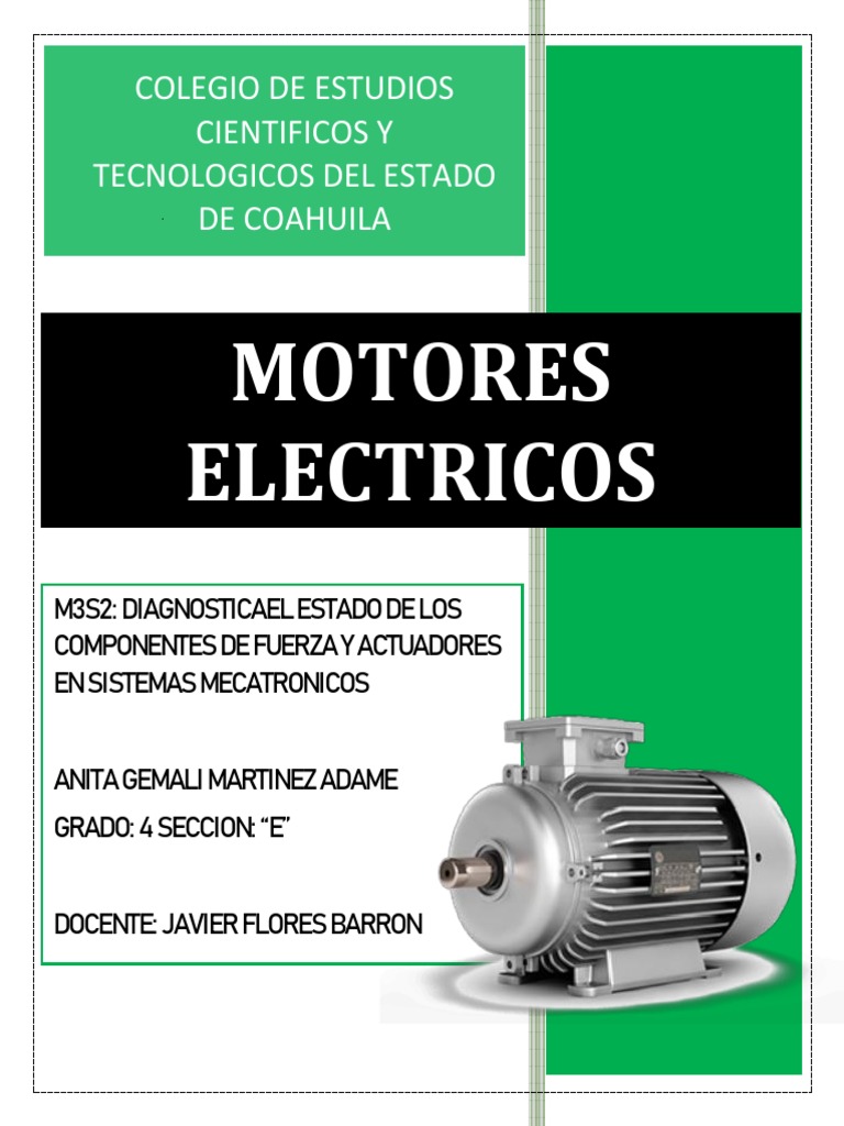 Tipos y Funcionamiento de Motores Eléctricos | PDF | Motor eléctrico ...