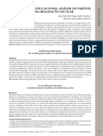 Análise da variável gênero no desempenho escolar