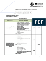 Programa Curso Tratamiento de Aguas Residuales - Setiembre 2015