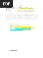 A. Course Code - Title: B. Module No - Title: C. Time Frame