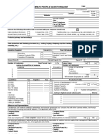 Company Profile Questionnaire: Form No. 11355