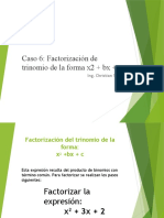 Clase # 18factorización de Trinomio de La Forma x2 + BX + C Caso 6