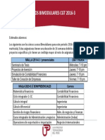 CURSOS BIMODULARES Comunicado