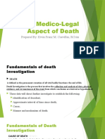 Medico-Legal Aspect of Death: Prepared By: Ervin Franz M. Cuevillas, Rcrim