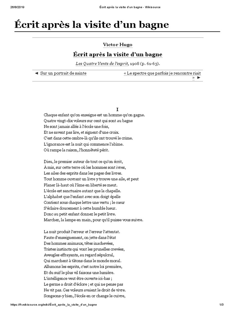 Ecrit Apres La Visite D Un Bagne Wikisource Pdf Religions Et Croyances