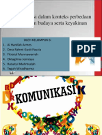 Komunikasi dalam konteks perbedaan social dan budaya serta keyakinan